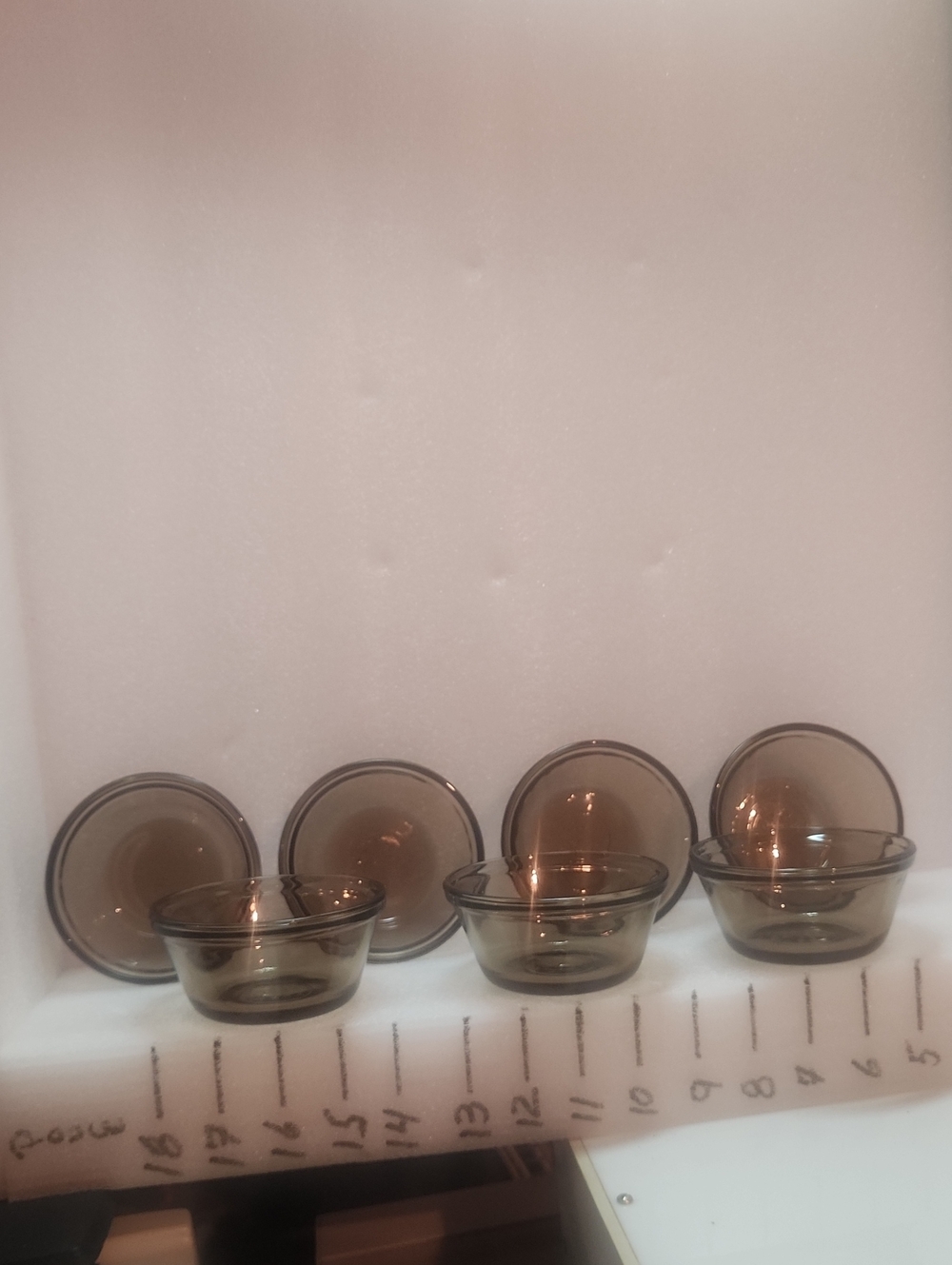 Smoked Glass Prep Bowls, Set of 6 And 1 Free